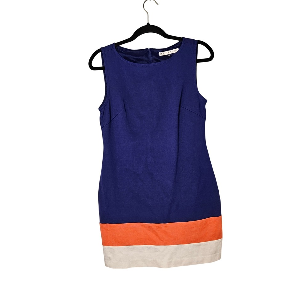 Trina Turk Mod Colorblock Sleeveless Dress Womens Size 4